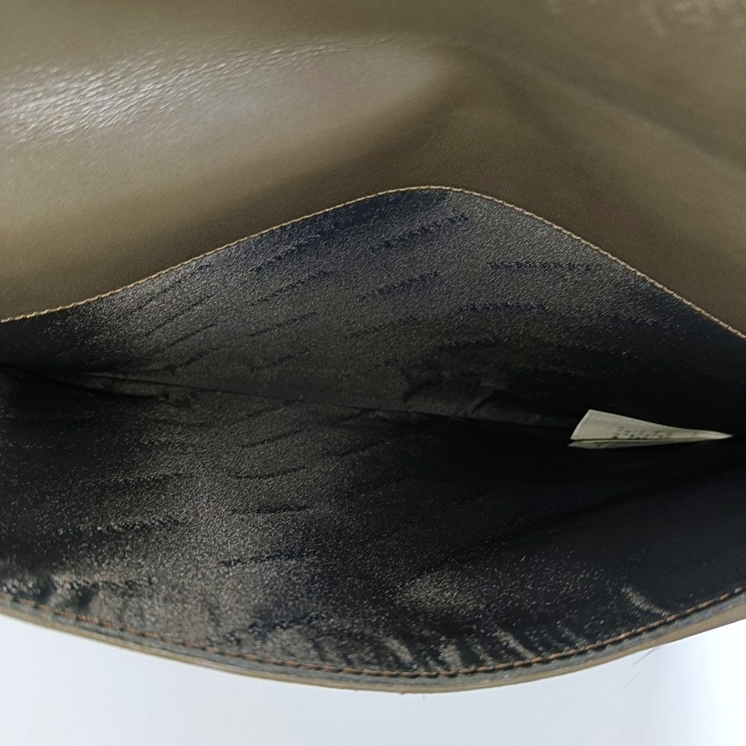 Calfskin Clutch Brown