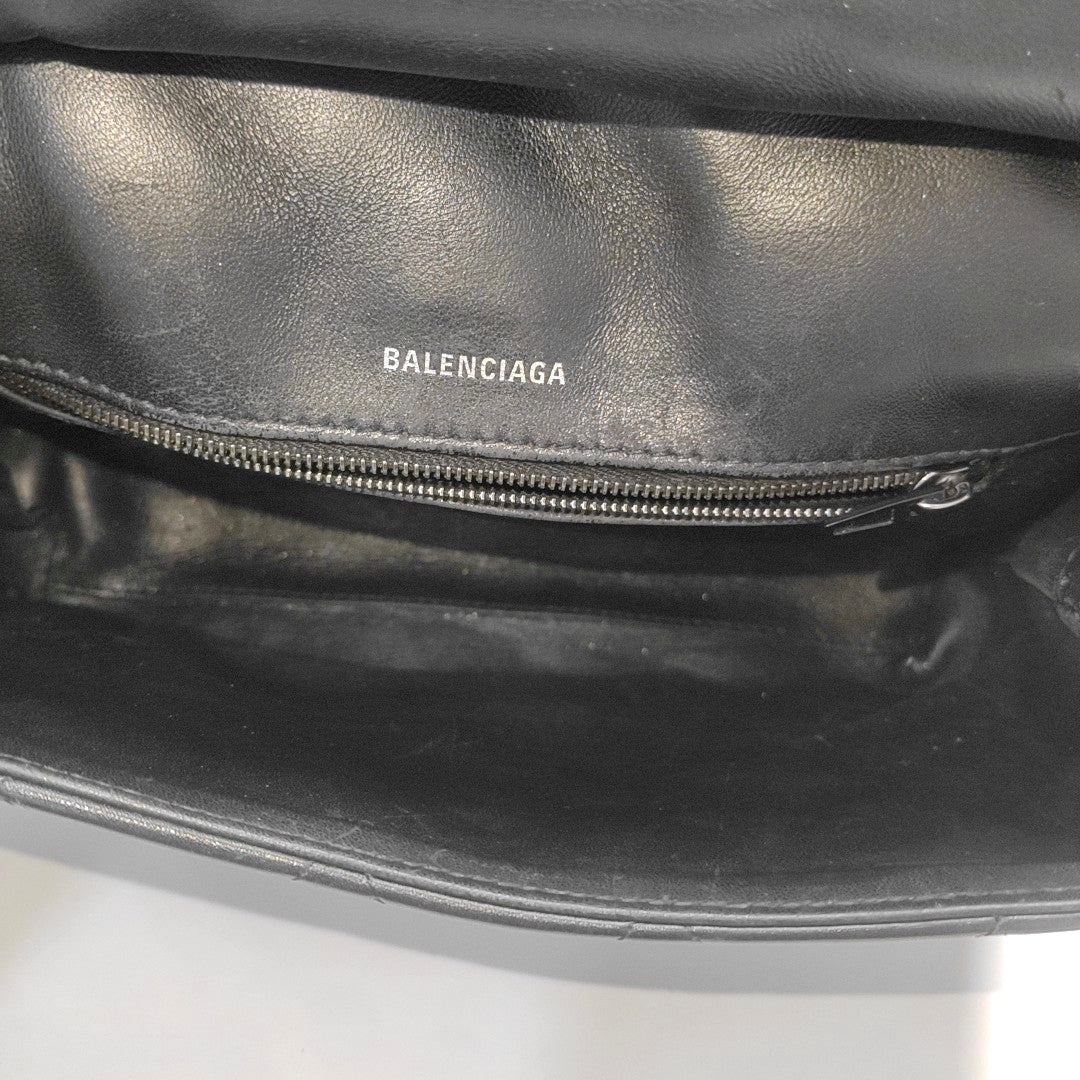 B. Medium Quilted Calfskin Black