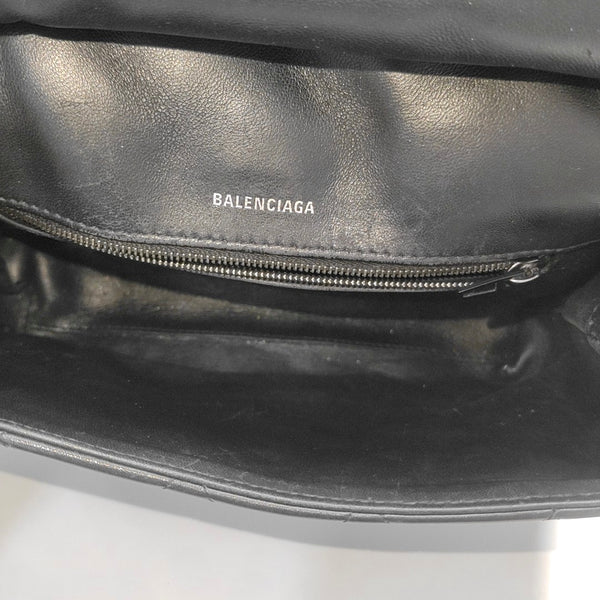 B. Medium Quilted Calfskin Black