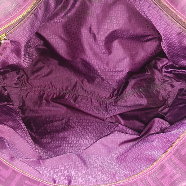 Coated Canvas Tote Bag Purple