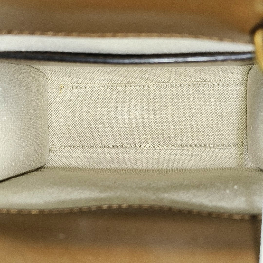 Retro Mini Monogram Coated Canvas Beige