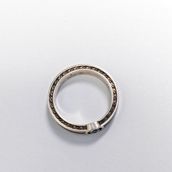 Interlocking G 925 Sterling Silver Ring HK 12
