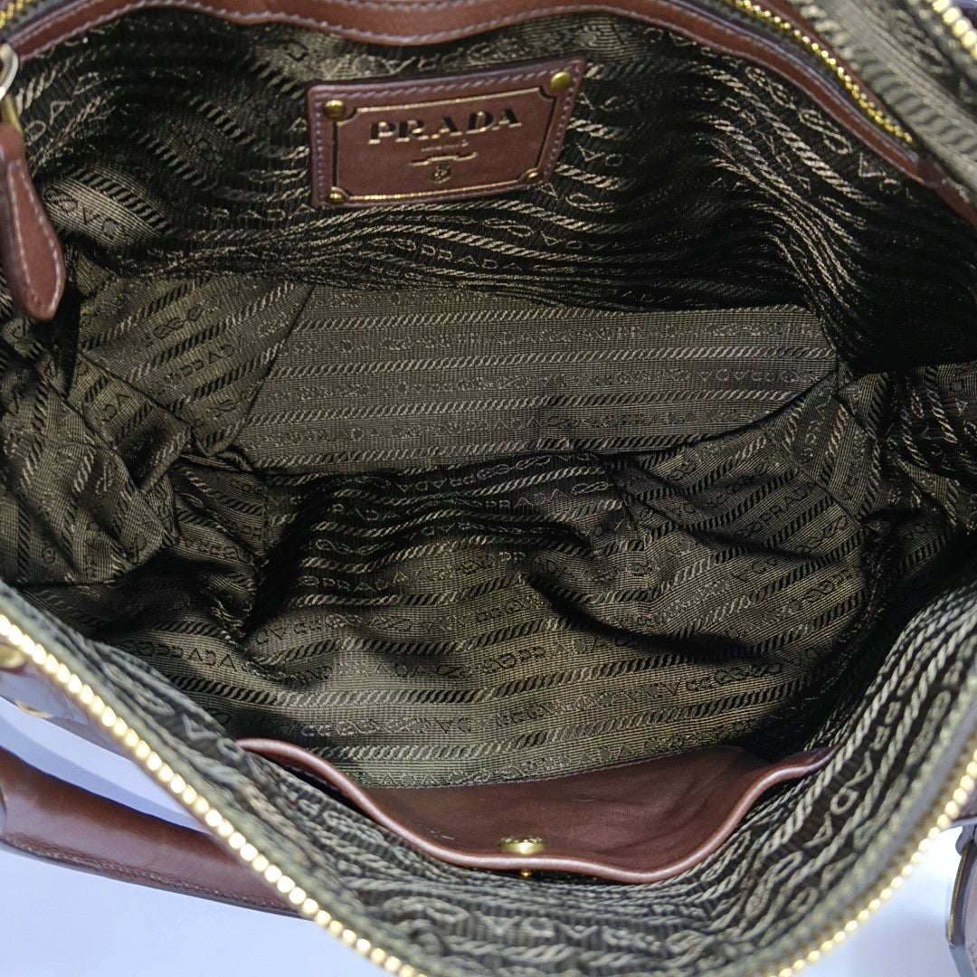 Calfskin Shoulder Bag Brown