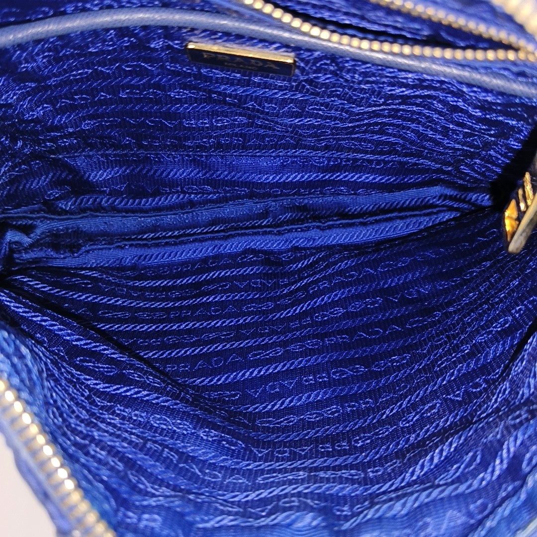 Nylon Shoulder Bag Blue