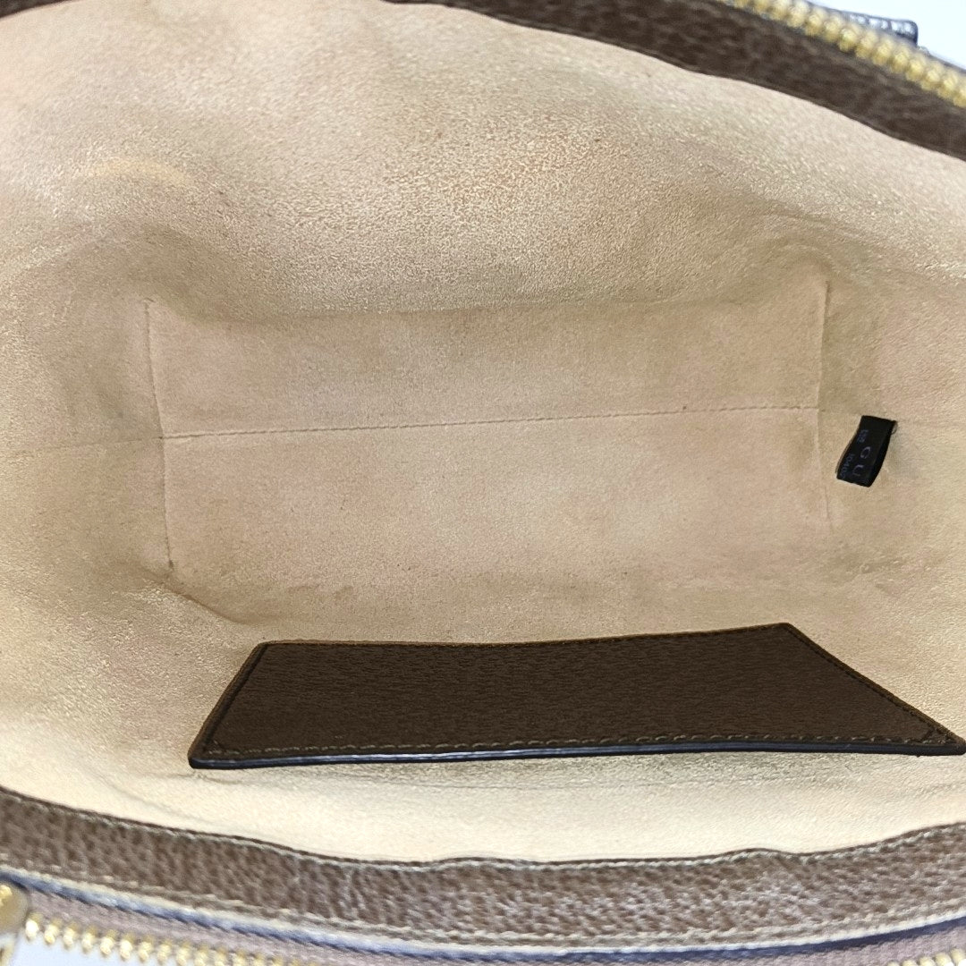 Ophidia Small Monogram Coated Canvas Beige