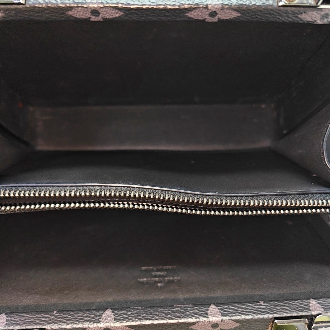 CLUTCH BOX Monogram Coated Canvas Gray