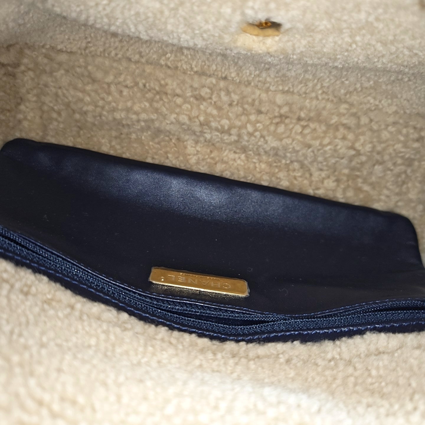 Quilted Lambskin Shoulder Bag Blue