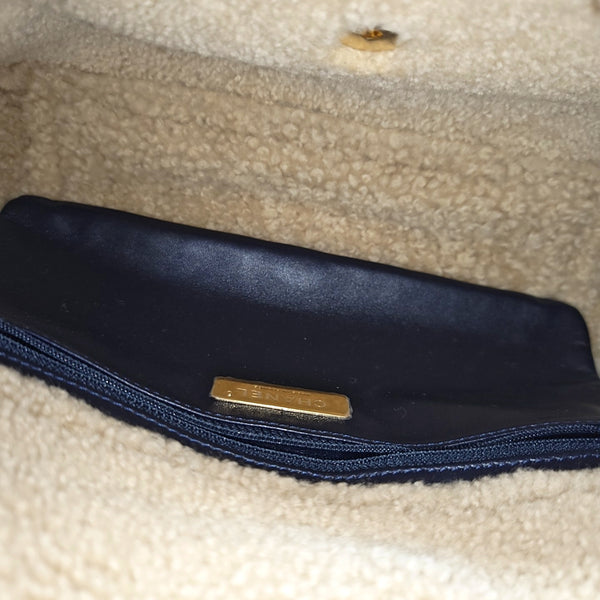 Quilted Lambskin Shoulder Bag Blue