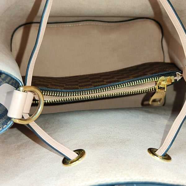 NÉONOÉ MM Damier Ebene Coated Canvas Brown