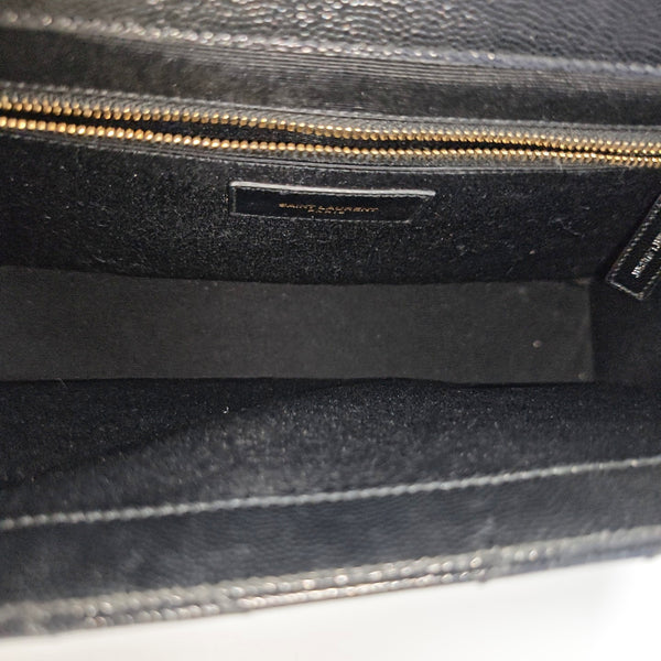 MONOGRAM Large Chevron Calfskin Black