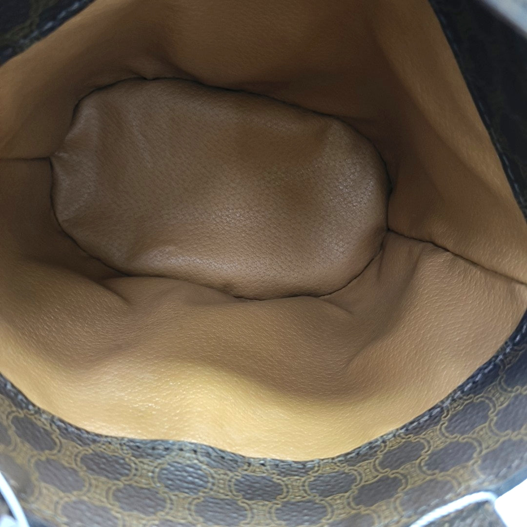 Coated Canvas Bucket Bag Brown