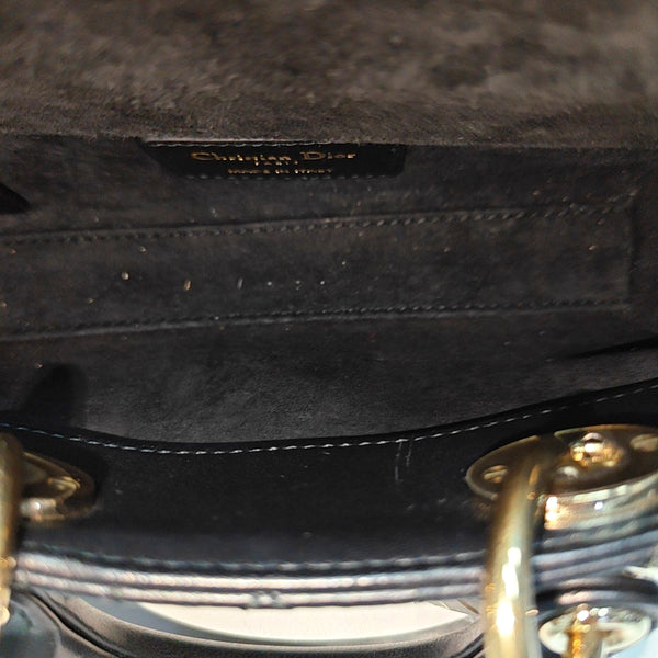 Lady D-Joy Super Mini Cannage Lambskin Black