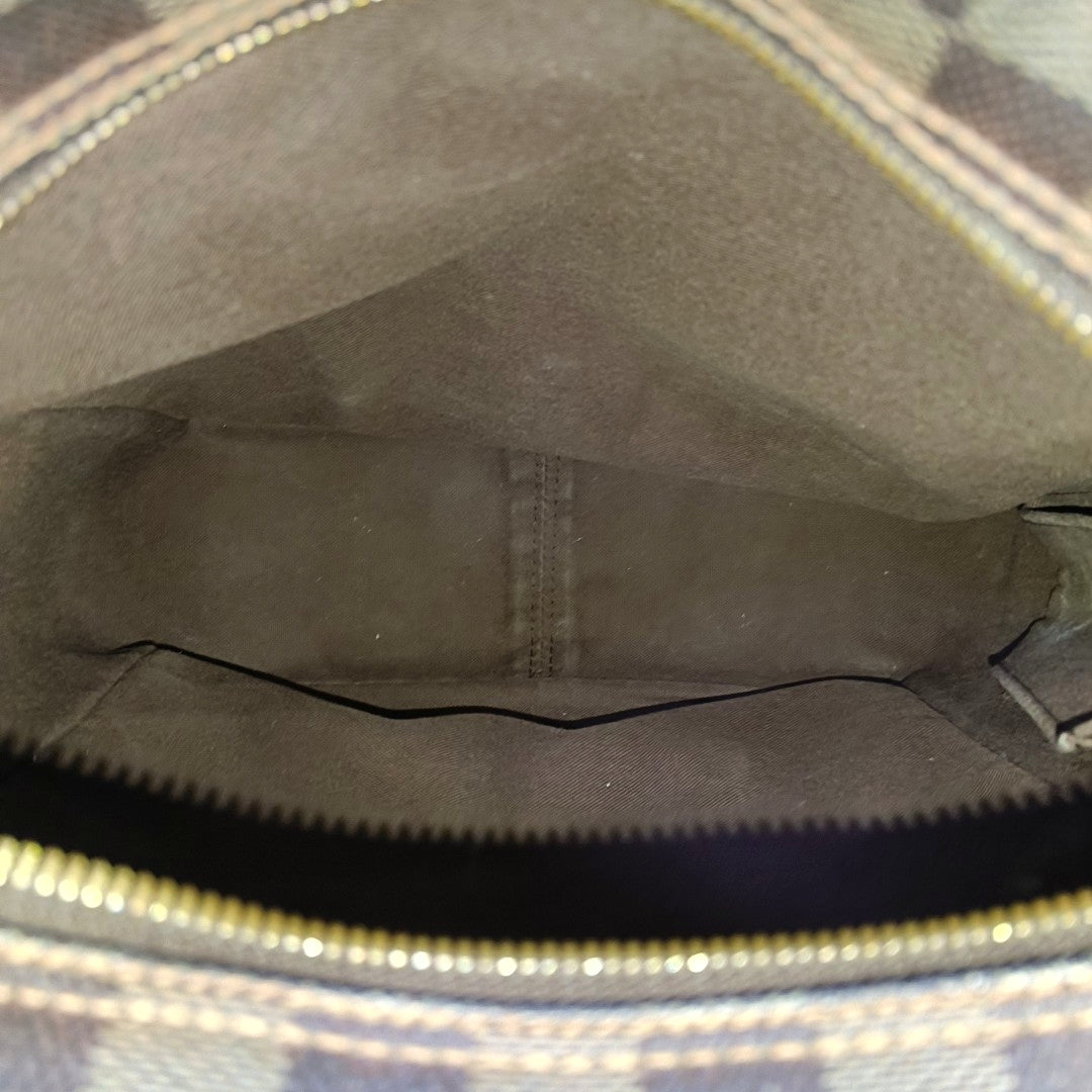 OLAV MM Damier Ebene Coated Canvas Brown