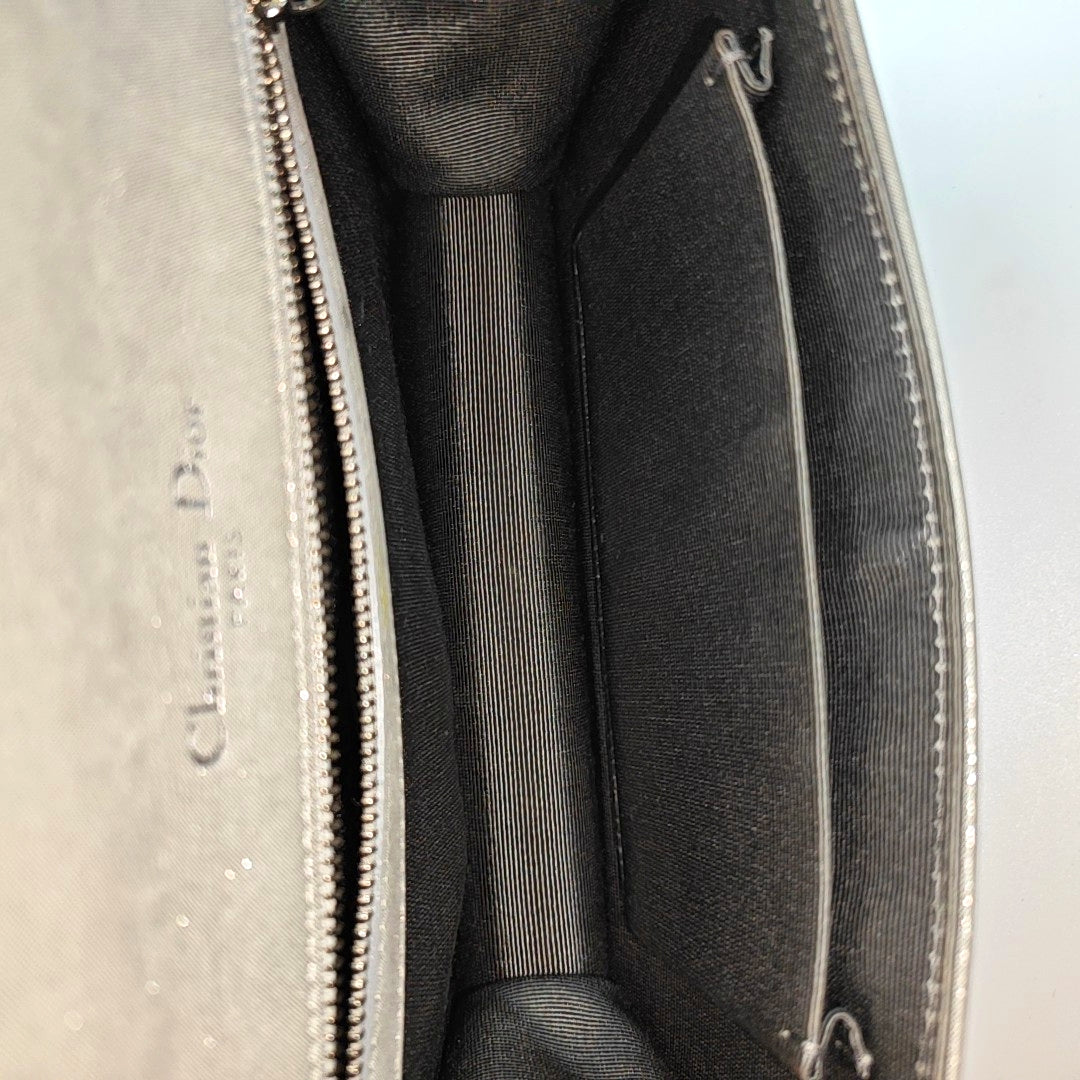 Diorama Small Cannage Calfskin Silver