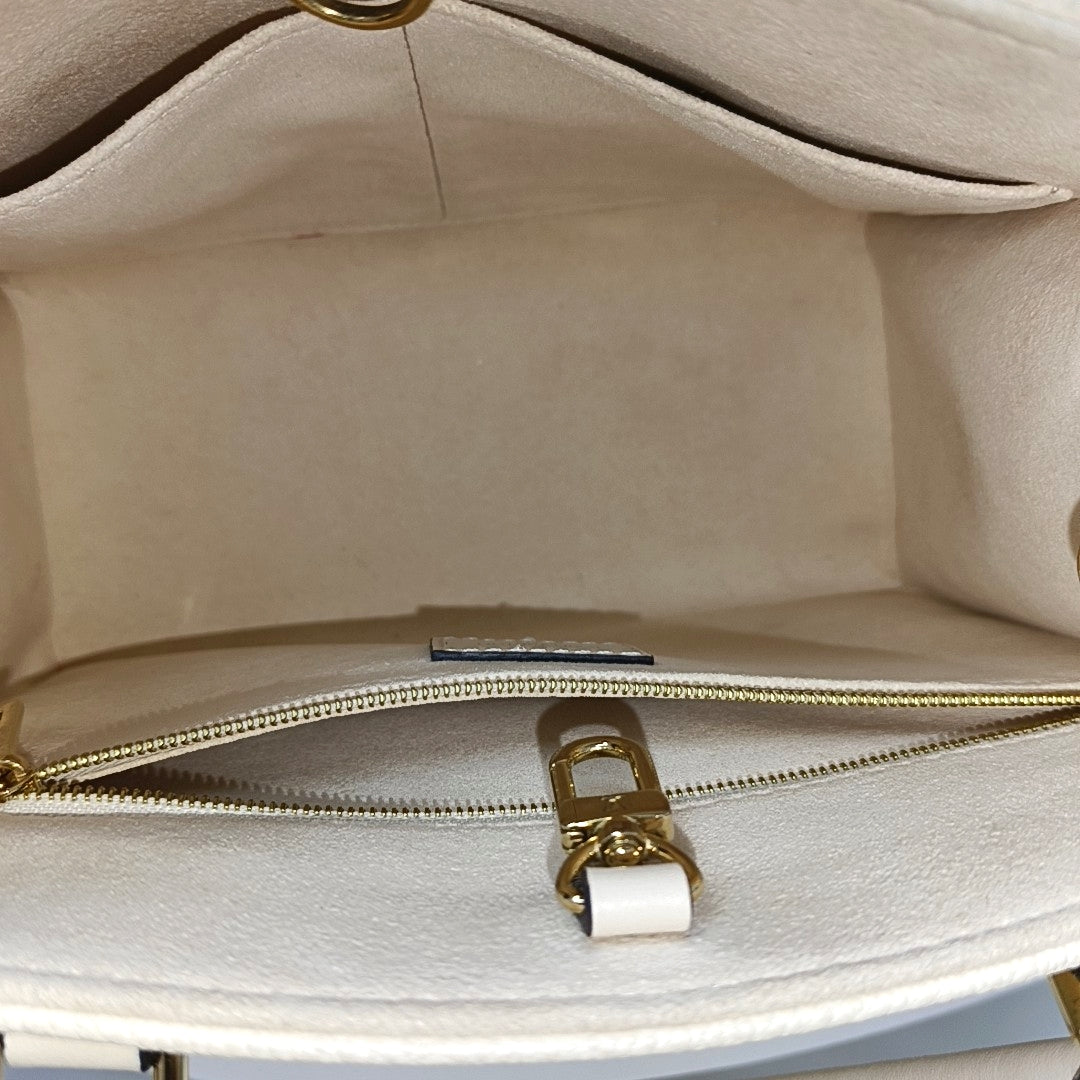ONTHEGO PM Monogram Calfskin Beige