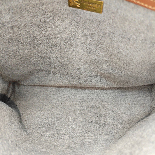 Coated Canvas Shoulder Bag Beige