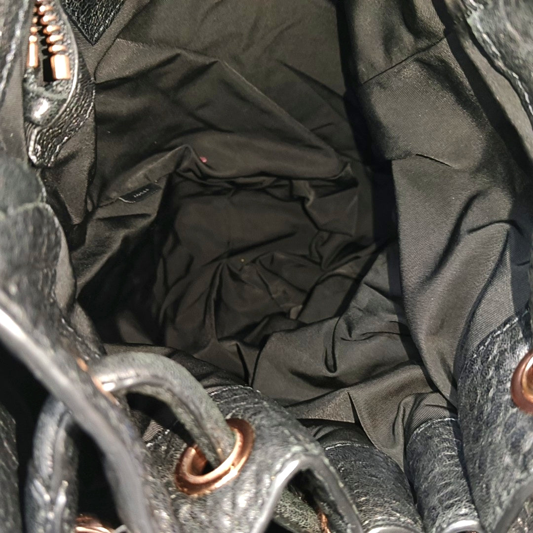 Calfskin Bucket Bag Black