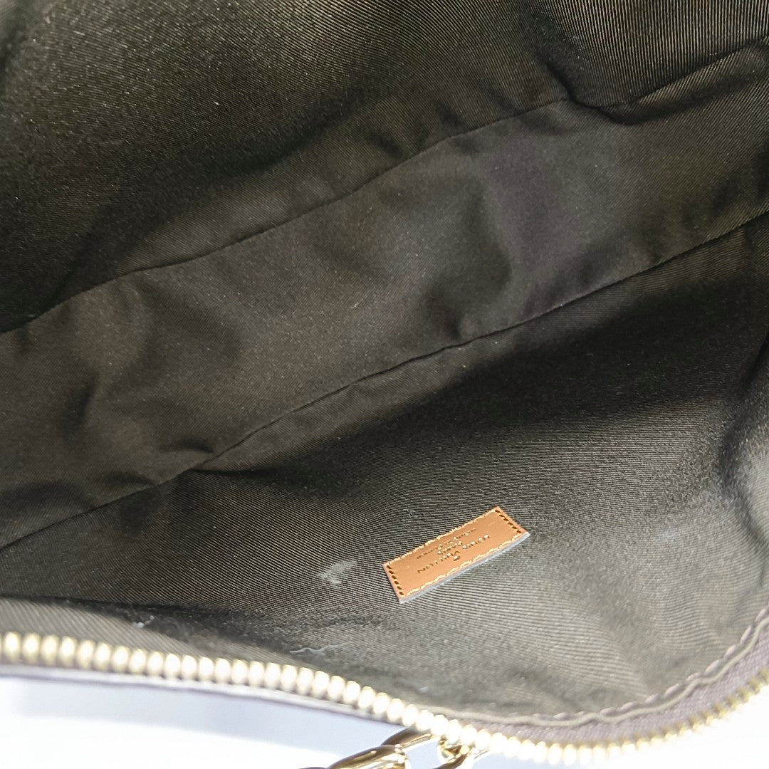 LOOP HOBO Monogram Coated Canvas Brown