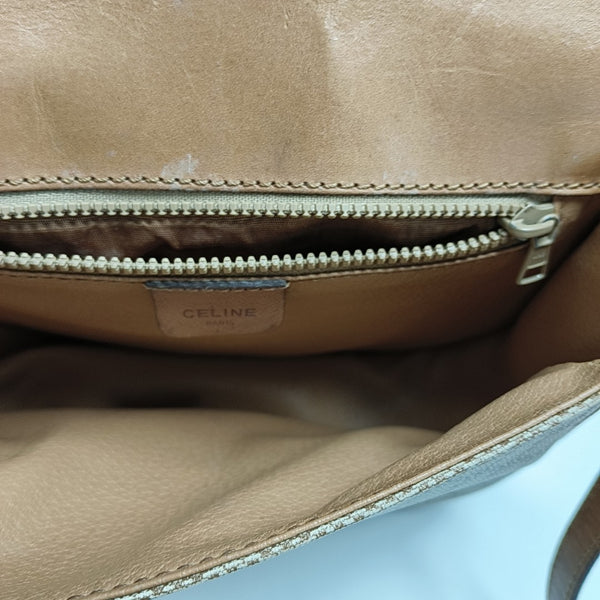 Coated Canvas Crossbody Bag Beige