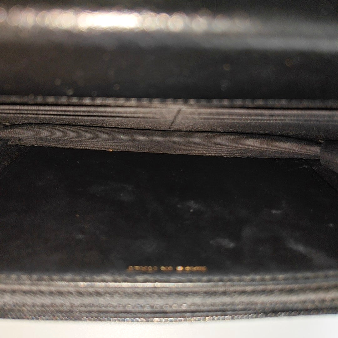 Quilted Calfskin Shoulder Bag Black
