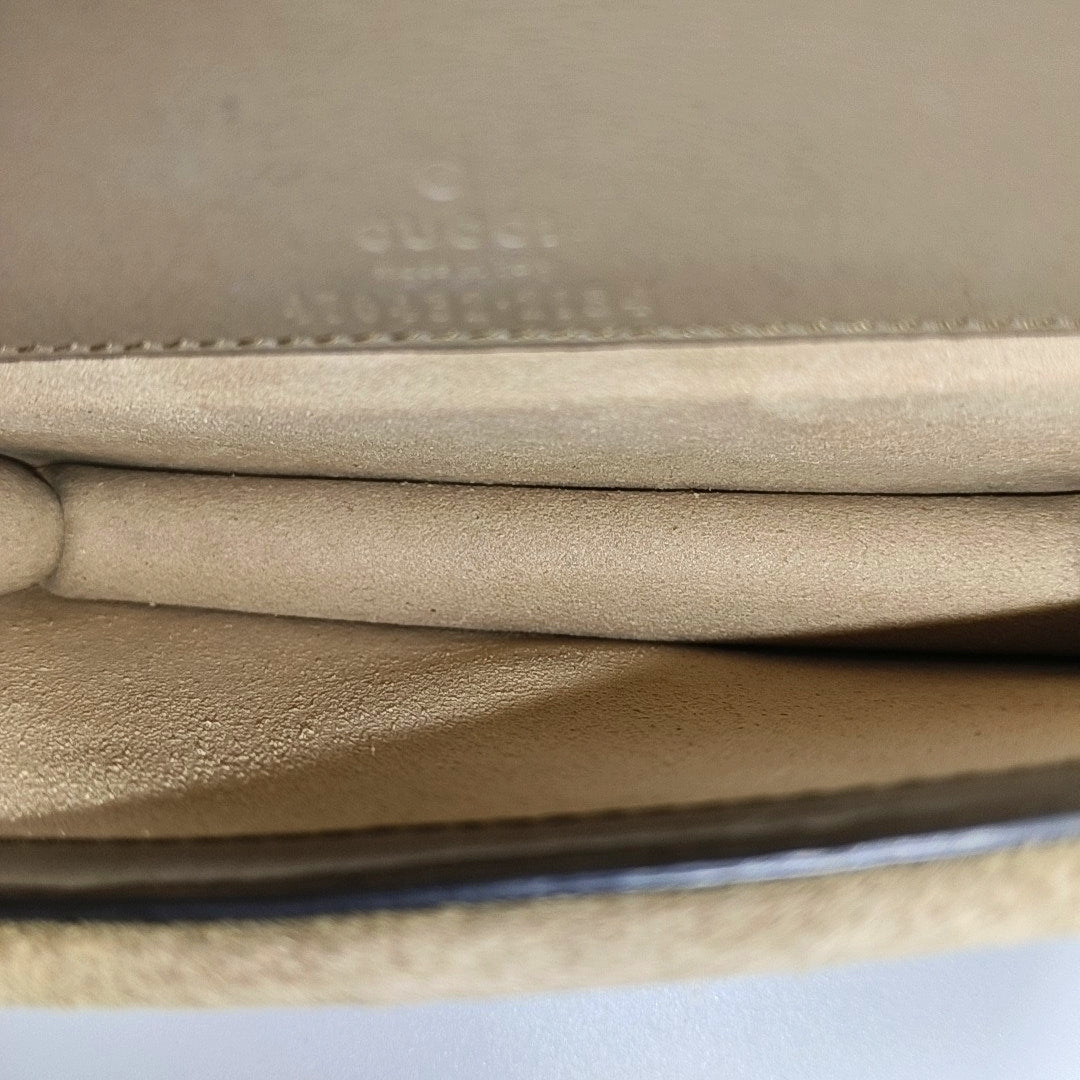 Dionysus Super Mini Monogram Coated Canvas Beige