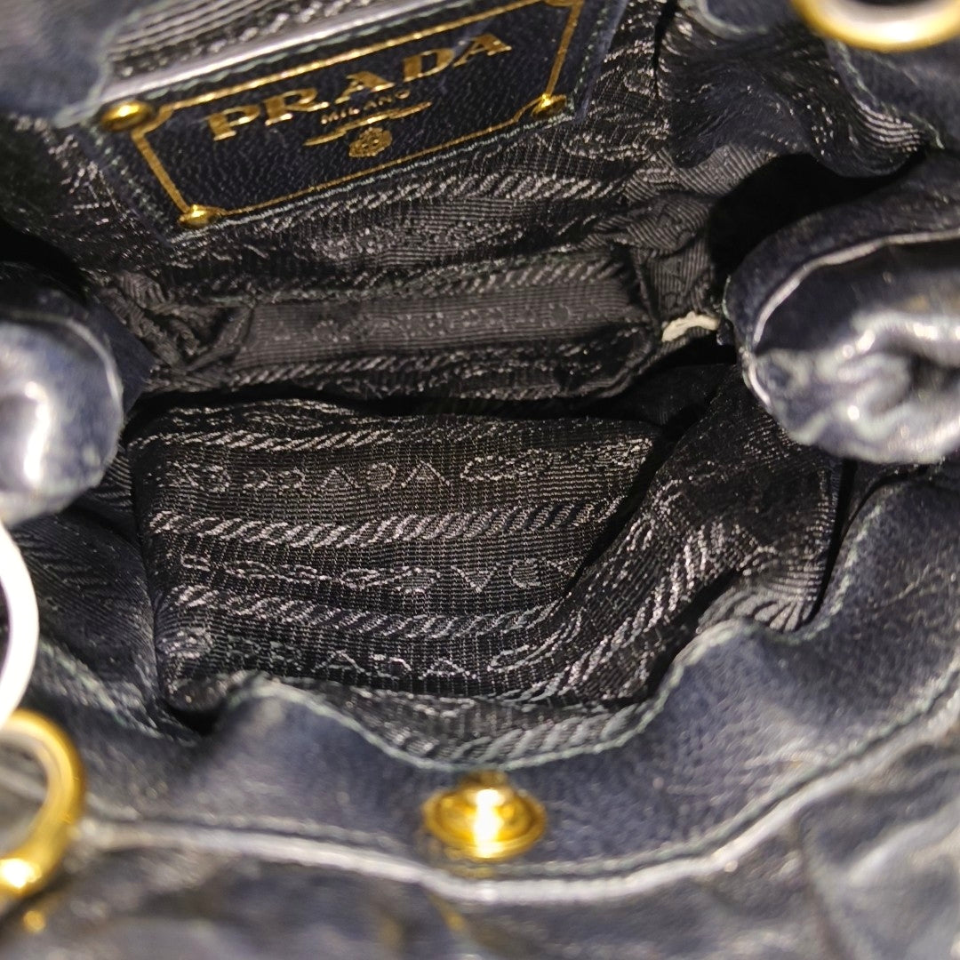 Lambskin Bucket Bag Black