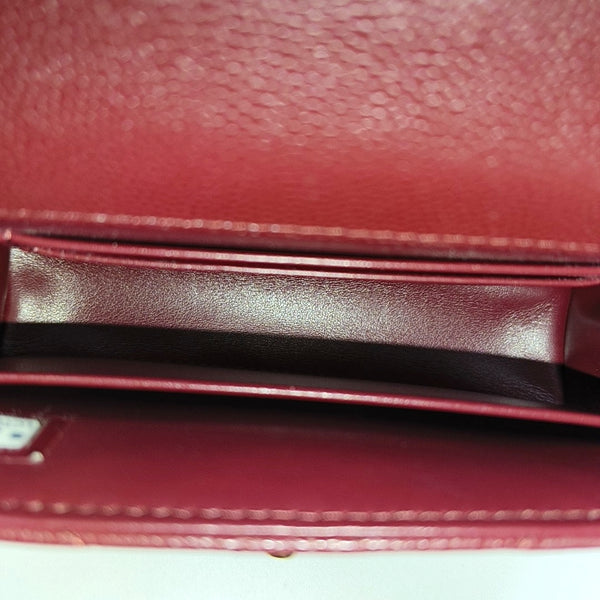 COCO HANDLE Quilted Grained Calfskin Red