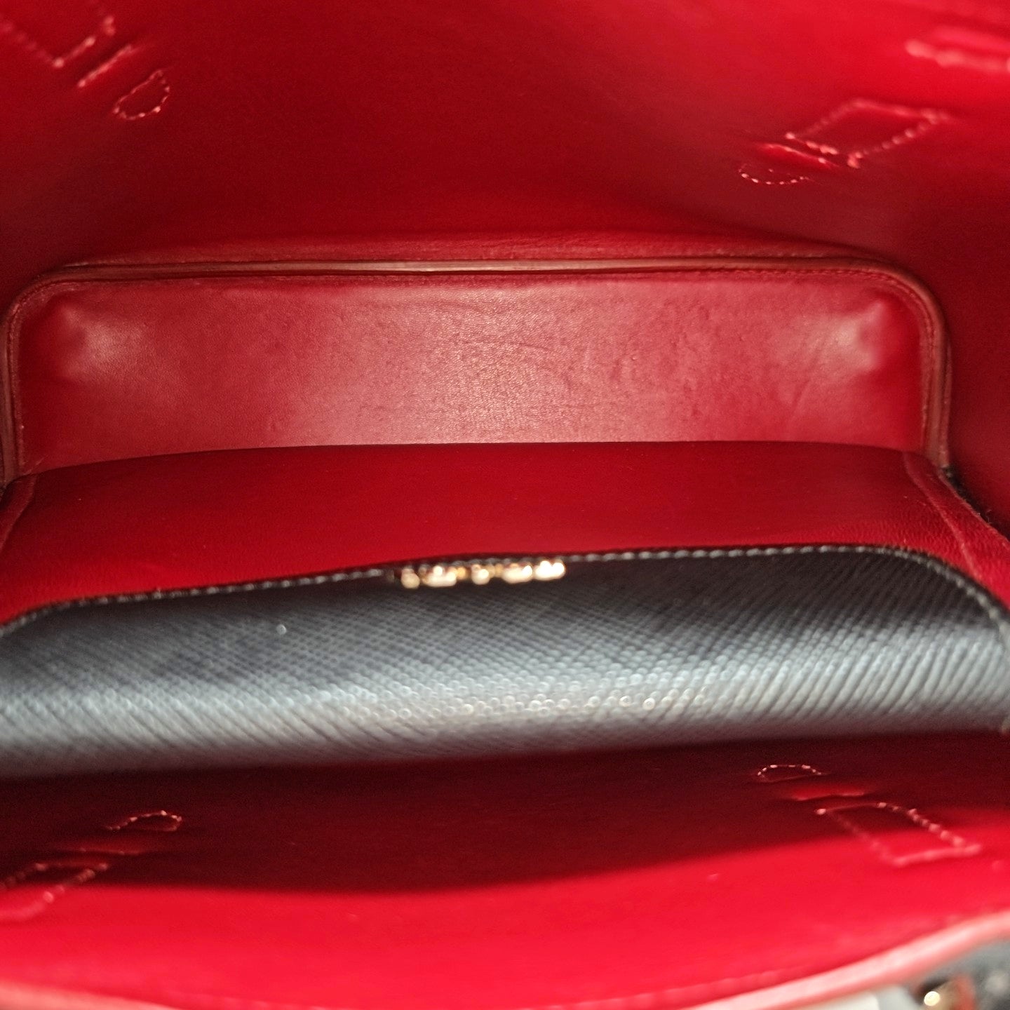 Denim Small Saffiano Calfskin Black