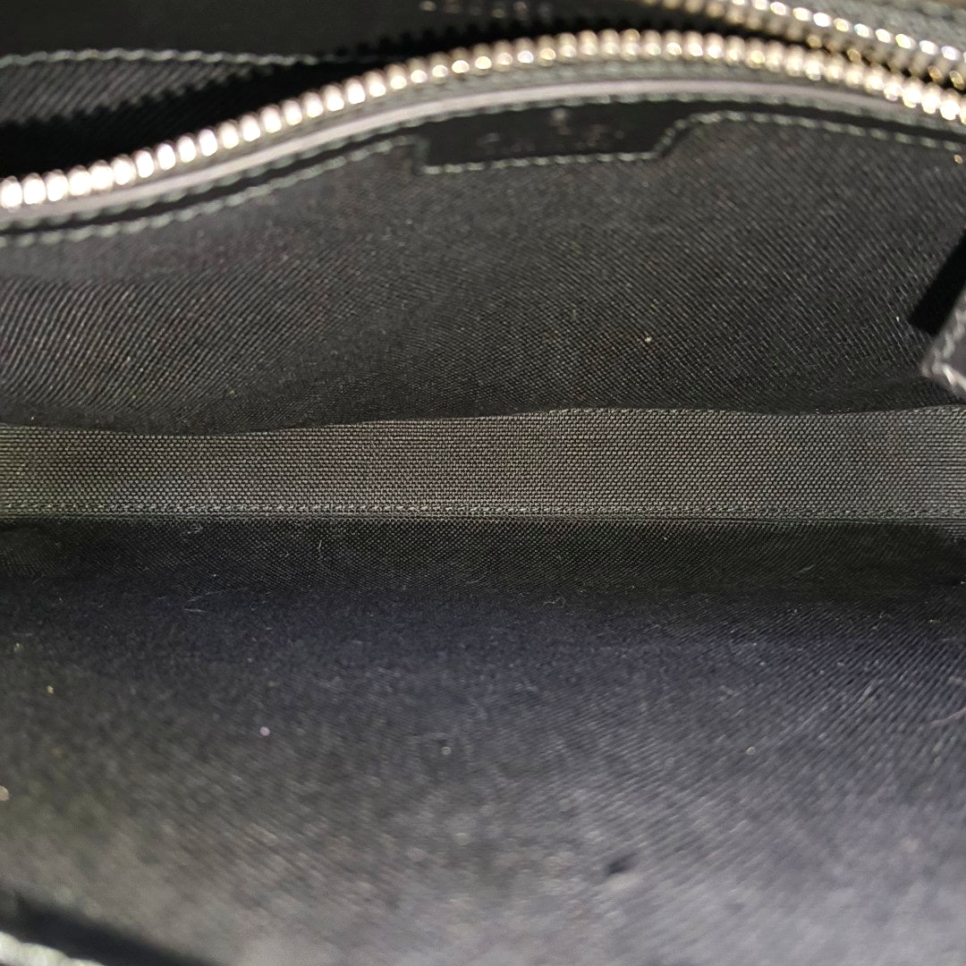 Monogram Coated Canvas Shoulder Bag Black