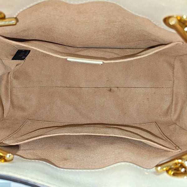 Padlock Small Monogram Coated Canvas Beige