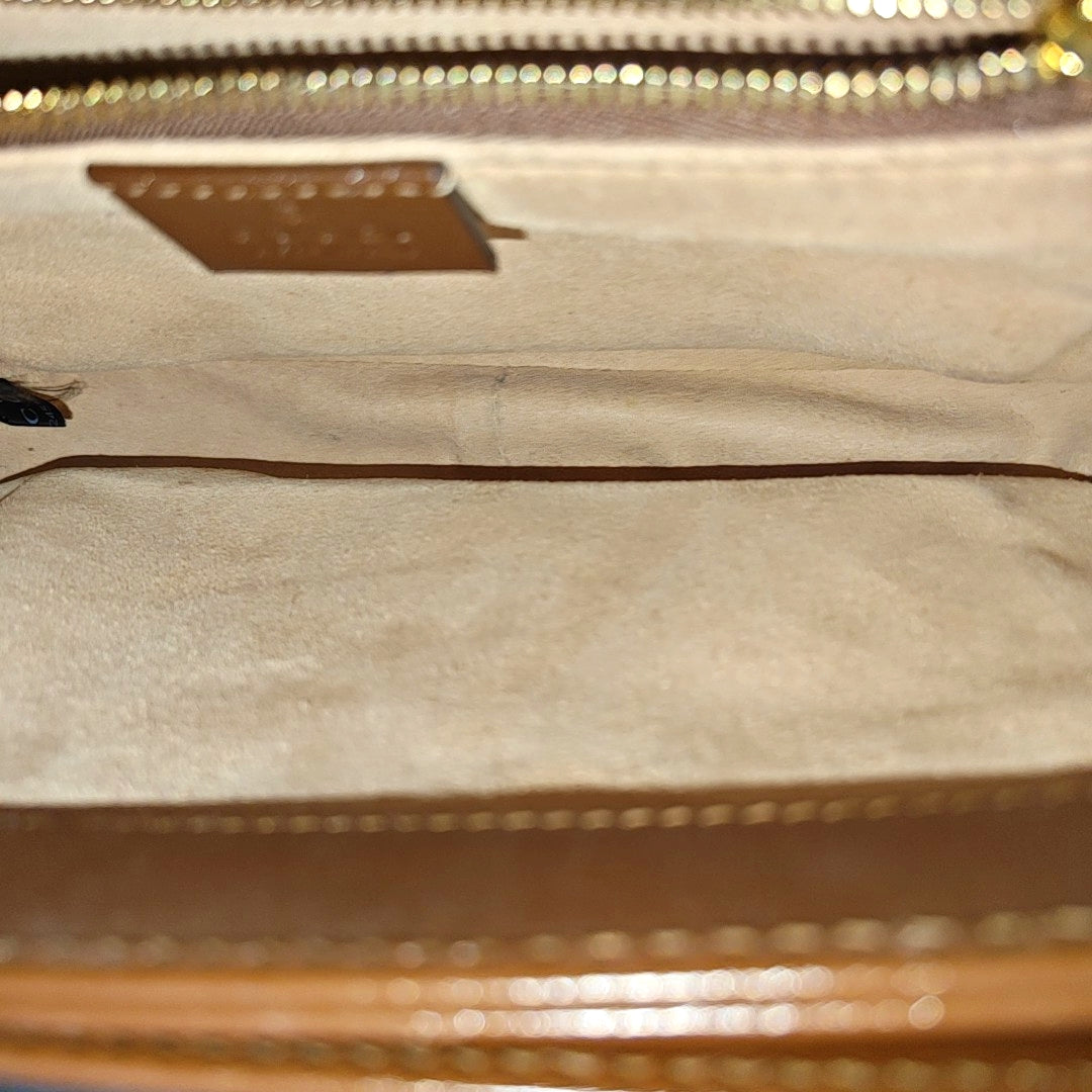 Horsebit 1955 Medium Monogram Coated Canvas Beige