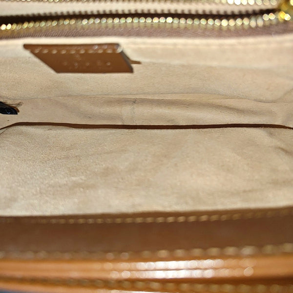 Horsebit 1955 Medium Monogram Coated Canvas Beige