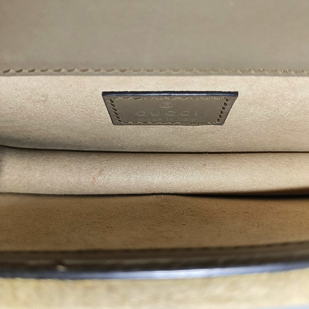 Dionysus Super Mini Monogram Coated Canvas Beige