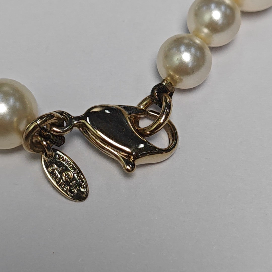 Faux Pearl White Necklace