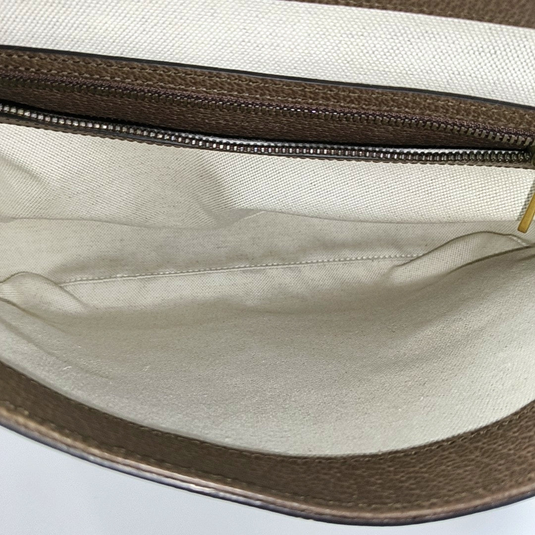 Ophidia Small Monogram Coated Canvas Beige