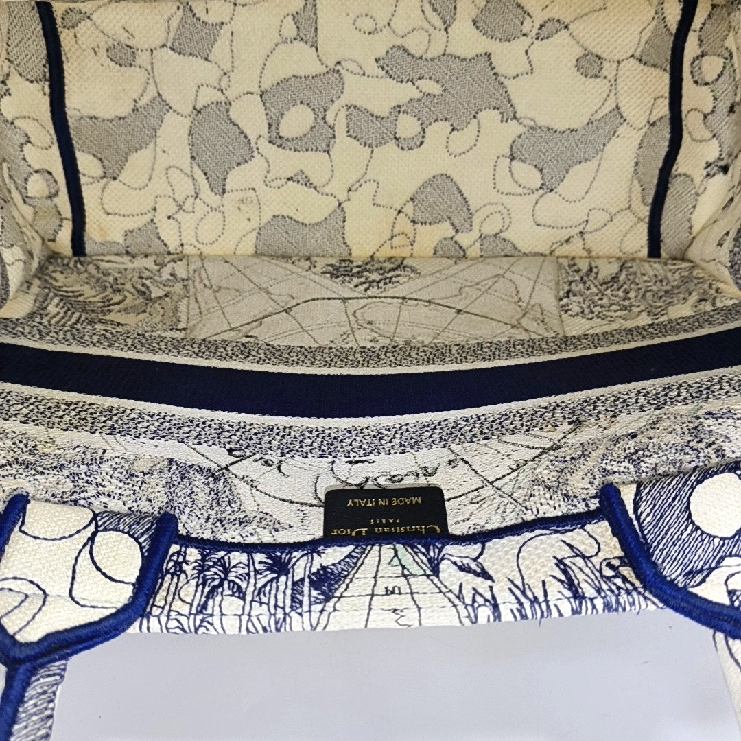Book Tote Medium Canvas Blue