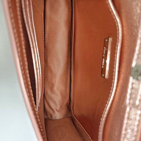 Quilted Lambskin Shoulder Bag Pink