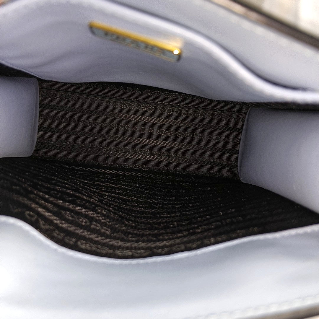 Saffiano Calfskin Tote Bag Small Blue