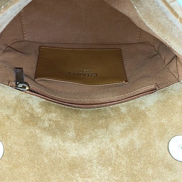 CLASSIC FLAP Mini Quilted Calfskin Beige