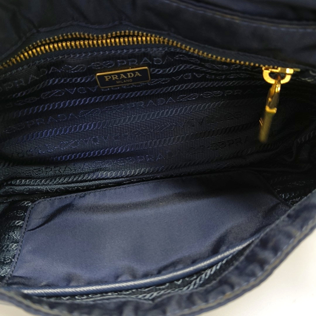 Nylon Crossbody Bag Blue