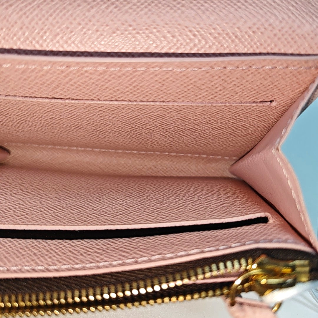 ROSALIE Monogram Coated Canvas Brown Wallet