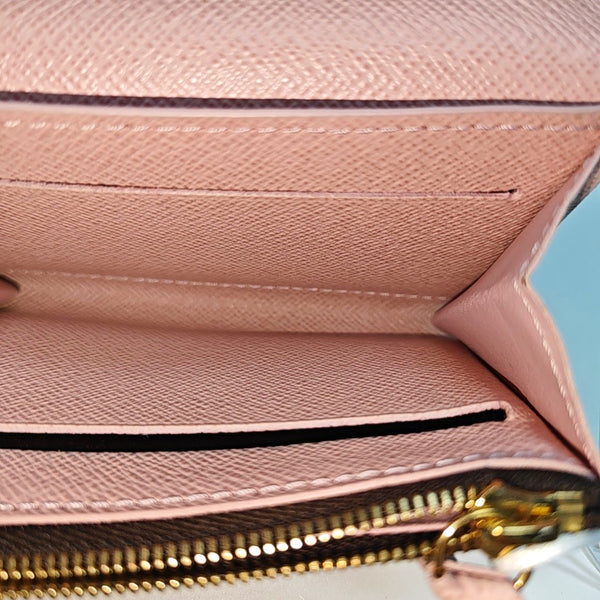 ROSALIE Monogram Coated Canvas Brown Wallet