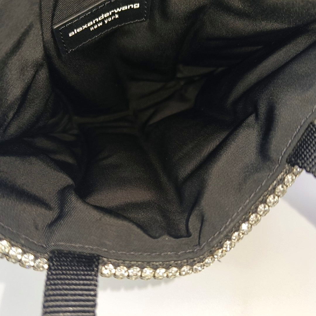 Lab-Grown Diamond Top Handle Bag Black