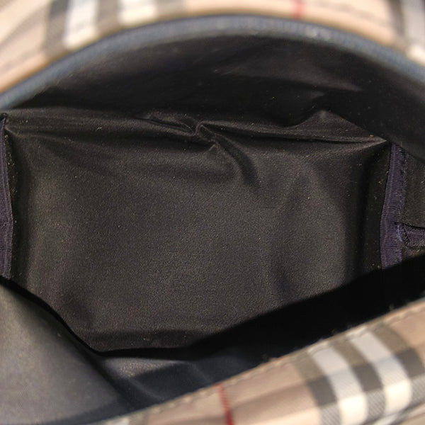 Coated Canvas Top Handle Bag Brown