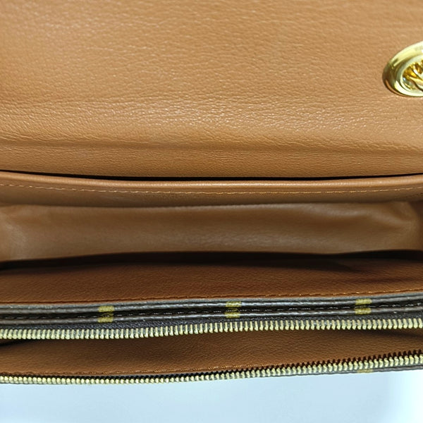 MARCEAU Monogram Coated Canvas Brown