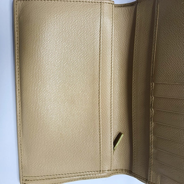 Grained Calfskin Wallet Yellow