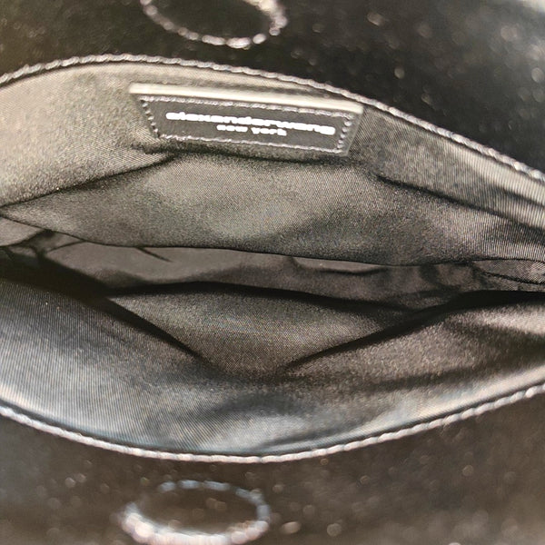 Silk Satin Top Handle Bag Black