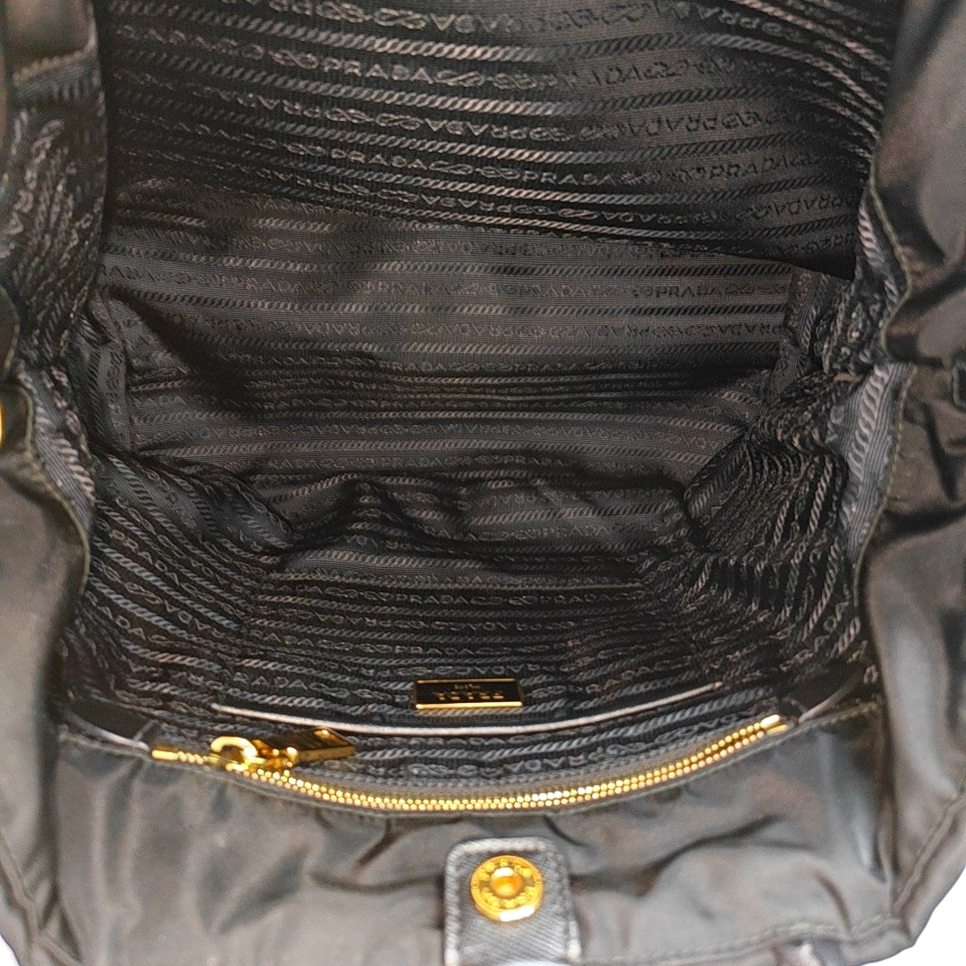 Nylon Shoulder Bag Black