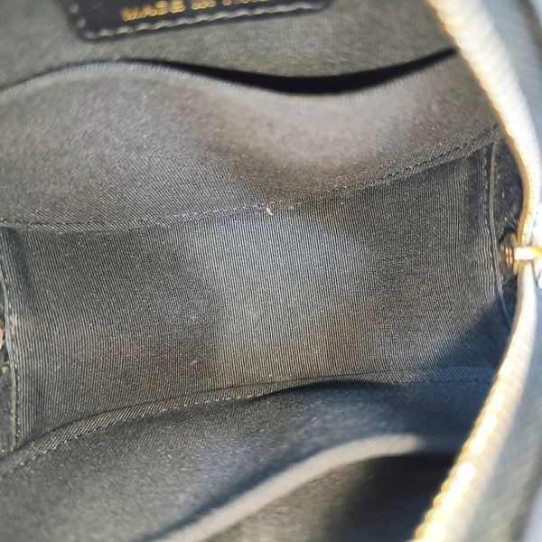 Quilted Grained Calfskin Shoulder Bag Black