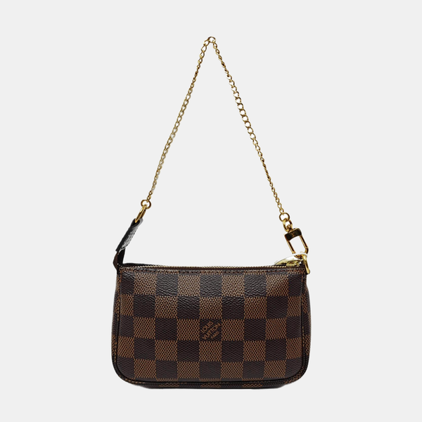 ACCESSOIRES Mini Damier Ebene Coated Canvas Brown
